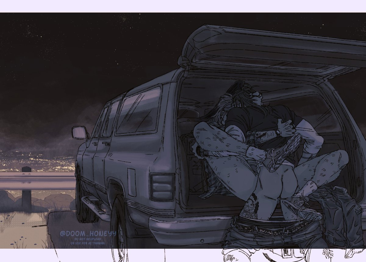 erejean week day 5 - stargazing/car s3x 🚗💫 @EJweeks25 #EreJeanWeek2025 #erejean #jeanere | dw jean's beat up clunker has seen worse (connie &amp; sasha) 🤭 also vague band au vibes lol