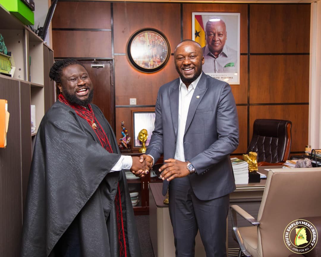 LuvFM995's tweet image. PHOTOS: The Youth Employment Agency (YEA) was honoured to receive Bishop Kwabena Boakye Asiamah, widely known as Ajagurajah, on a special courtesy call to our CEO, Malik Basintale, at the Agency&apos;s Head Office.

#LuvNews