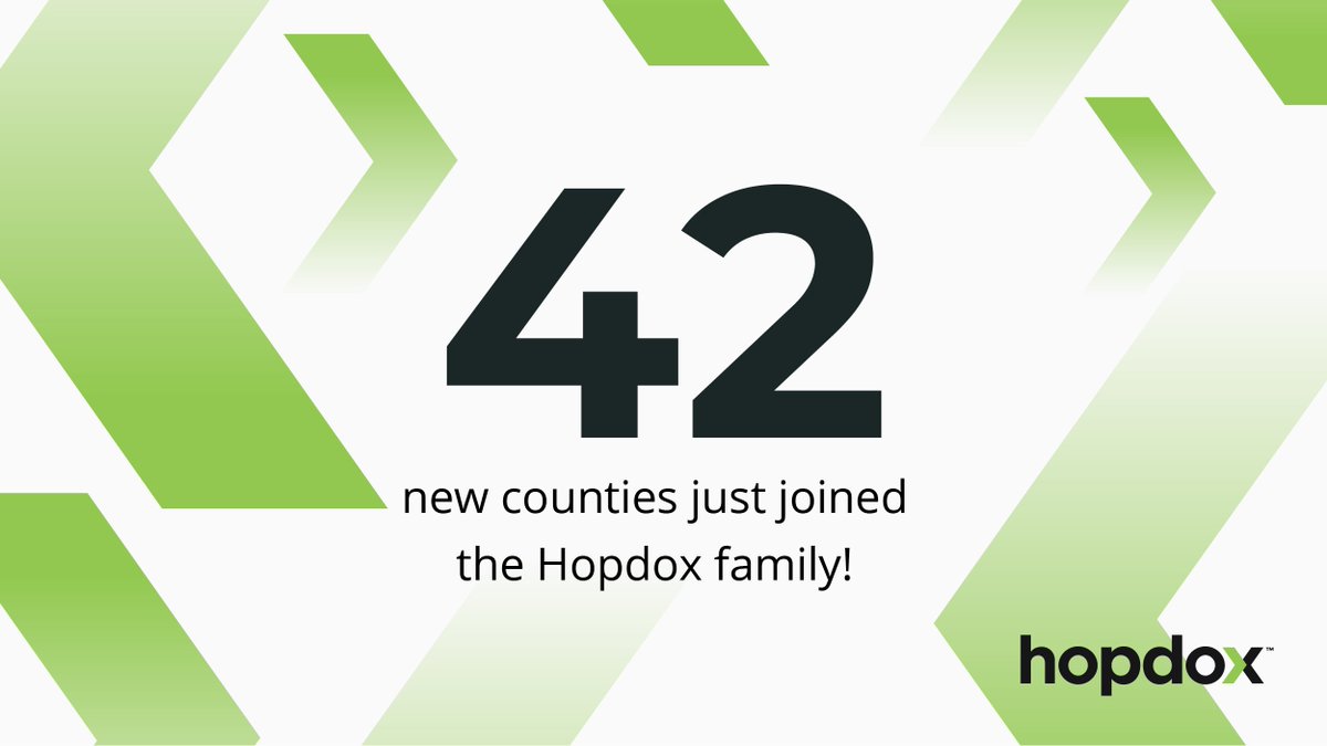 hopdox's tweet image. 🎉 42 new counties just joined the Hopdox family! 🎉

Your favorite county may already be accepting eRecording through Hopdox! What county should we add next? Follow @hopdox on all the socials to find out.

#hopdox #hopdoxfamily #erecording #ohmygoodnessthatsalotofcounties