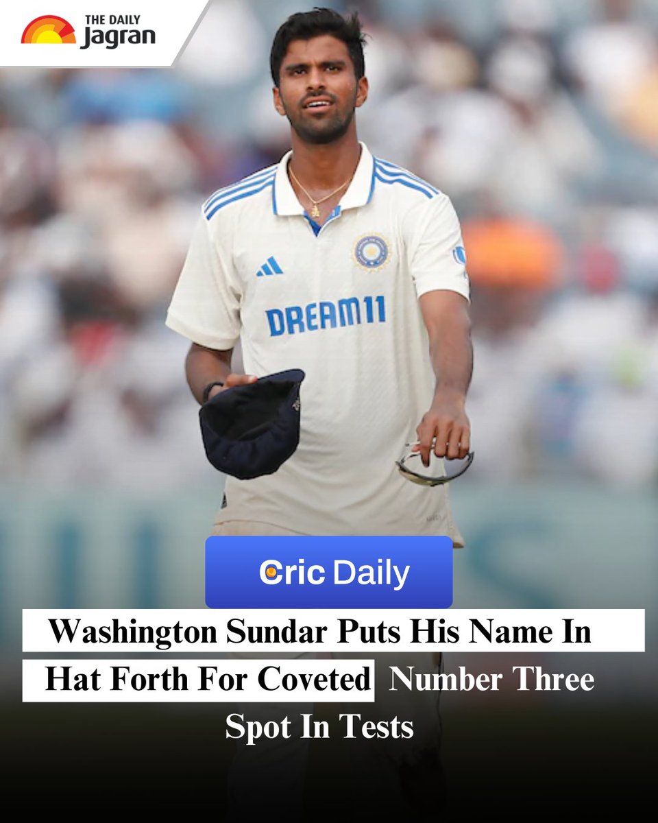 TheDailyJagran's tweet image. Whenever Washington Sundar&apos;s name comes up in any Test squad, he is being dubbed as an &apos;off-spin&apos; bowling all-rounder. However, his performances since his Test debuts paint a completely different picture. A potent spinner, to say the least, Sundar has been effective for India…