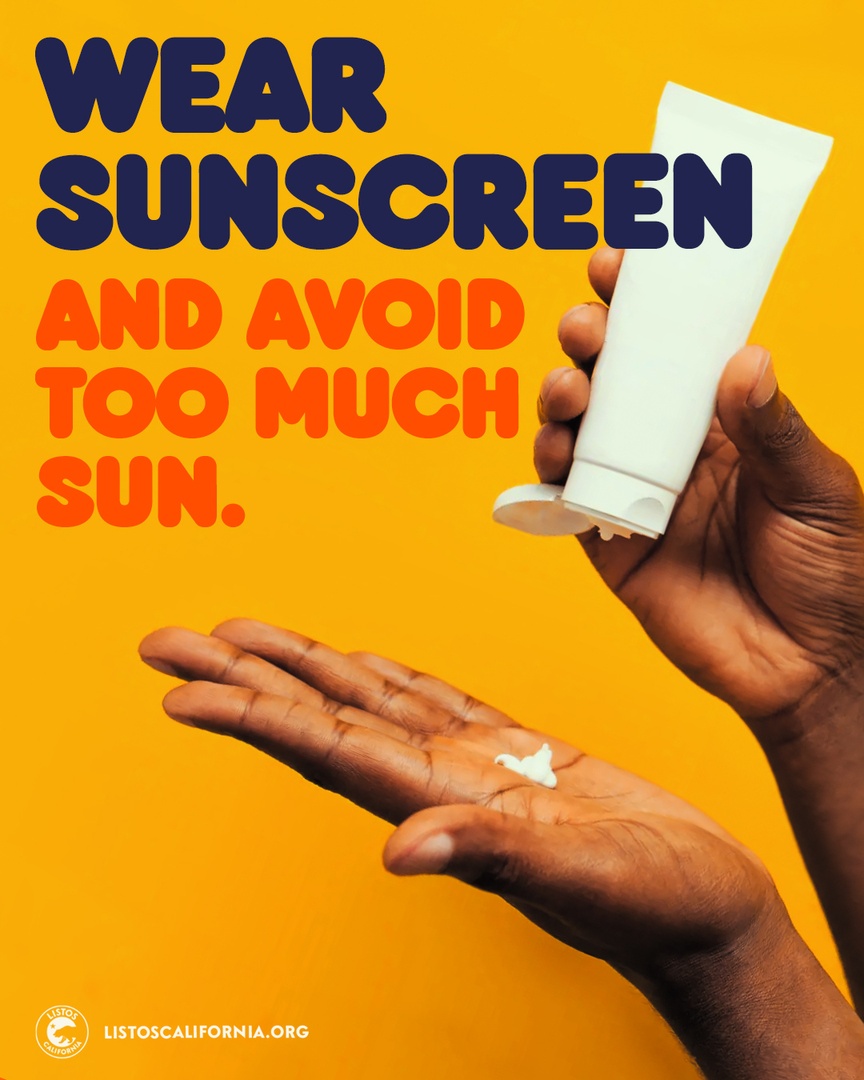 Californians of all skin tones can reduce their risk of sun damage &amp; skin cancer:

✅ Stay in the shade
✅ Wear wide-brimmed hats, sunglasses &amp; clothes that cover you
✅ Apply broad-spectrum sunscreen with at least SPF 15