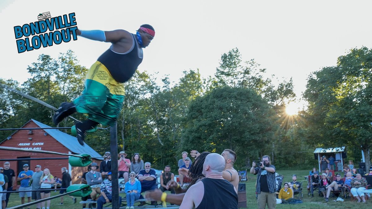 On Fri, July 18, Green Mountain Wrestling lit up Bondville Blowout at The Fairgrounds with a wild, family-friendly night of action!

The main event: a Four-Way Dance!

Jackson vs. Brody vs. Skyros vs. Freeze!

Peter DeLonge on the call.

Watch now: youtu.be/exhXK65hudE