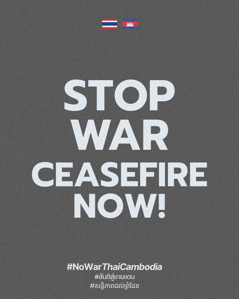 newbie_nrs's tweet image. it's time for a ceasefire
#TruthFromThailand
#CambodiaOpenedFire
#HunSenWarCriminal