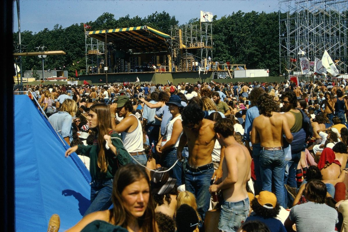 On this day in 1973, nearly 600,000 people gathered at the Grand Prix Race Course in Watkins Glen, New York for the Summer Jam, a one-day festival featuring the Grateful Dead, The Allman Brothers Band, and The Band. Gates opened the day before for camping, and for just $10, fans