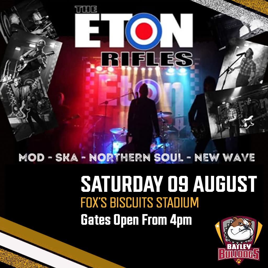 Batley Bulldogs RLFC (@batleyrlfc) on Twitter photo ๐ค Eton Rifles are back at the <a href="/foxs_biscuits/">Fox's Biscuits</a> Stadium soon! Make sure to get your tickets, and prepare for another great event.
batleybulldogs.ticketco.events/uk/en
#BULLDOGSLIVEEVENTS ๐ค Eton Rifles are back at the <a href="/foxs_biscuits/">Fox's Biscuits</a> Stadium soon! Make sure to get your tickets, and prepare for another great event.
batleybulldogs.ticketco.events/uk/en
#BULLDOGSLIVEEVENTS