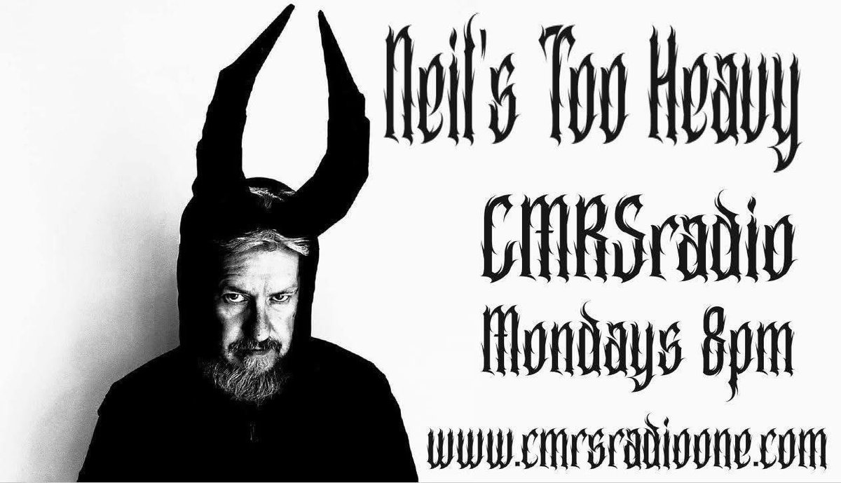 Tonight at 8pm, on CMRSradioone.com it’s time to blow away those Monday blues and get heavy with Neil Cook and his Too Heavy Show

With Gordon Cooper and his Rock Rocks Show, we have four hours of rock music to see you through Monday night