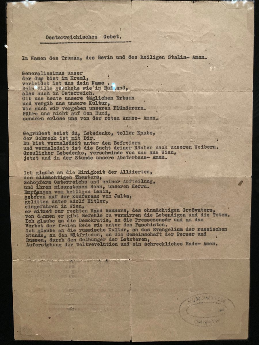 FabioLampert1's tweet image. Austrian prayer, from 1945. In the Wien Museum: