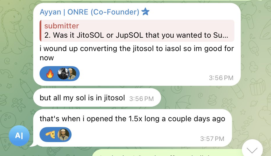 thesubmitter_'s tweet image. An early signal of PMF is when a user jumps through hoops to use your product.
We were already working on adding support for other LSTs including JitoSOL but Ayyan went ahead and swapped to iASOL anyway to Superstake.
Honored to have you superstaking with us @AyyanERahman🫡