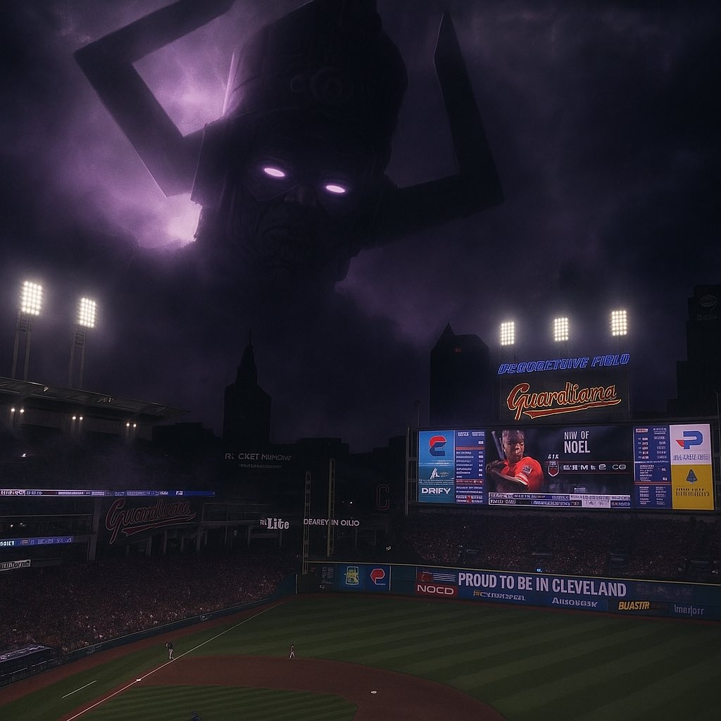 Galactus, I’m sorry to say your hunger can only be satisfied by consuming Progressive Field. Take it all! #ForTheLand #fantastic4