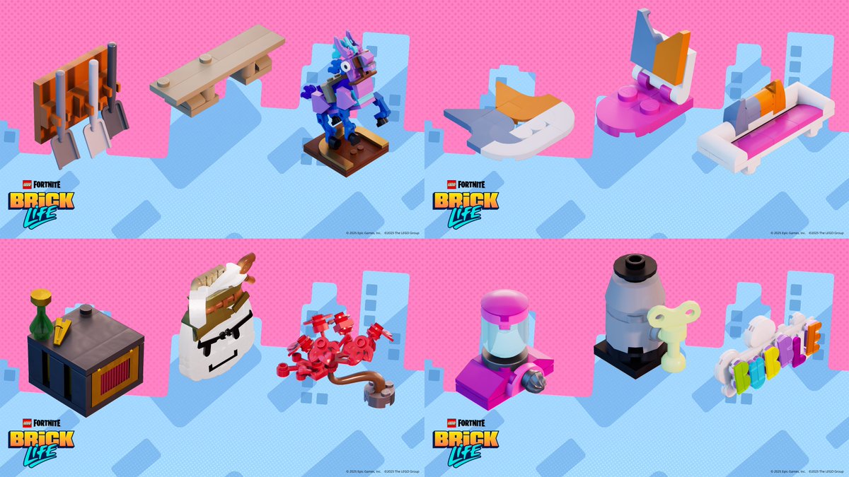 sandiskifn's tweet image. 🧱 FORTNITE x LEGO FORTNITE BRICK LIFE — 29 DE JULHO! #Fortnite
💞 FESTIVAL DA AMIZADE
· De 29 de Julho a 26 de Agosto
· Obtenha decorações ao concluir Tarefas de Lila e Halley
🐴 PÔNEIS E GATOS
· Pôneis serão adicionados ao Estábulo Trote e Galope
· Gatos estarão presentes…