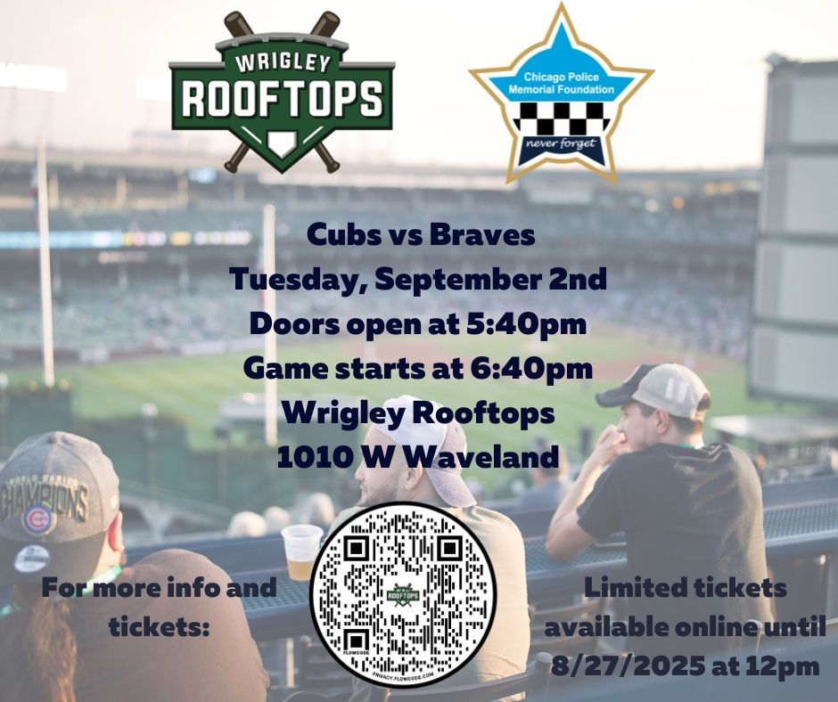 The Chicago Cubs are RED HOT this year!
⚾ Join us 9-2, on the best rooftop in the city, Wrigley Rooftops!
⚾  Limited tickets available &amp; we always sell out fast!
⚾ $125 per ticket for unlimited food, drinks, baseball!

⚾ Get your tickets today: give.cpdmemorial.org/2025Rooftop