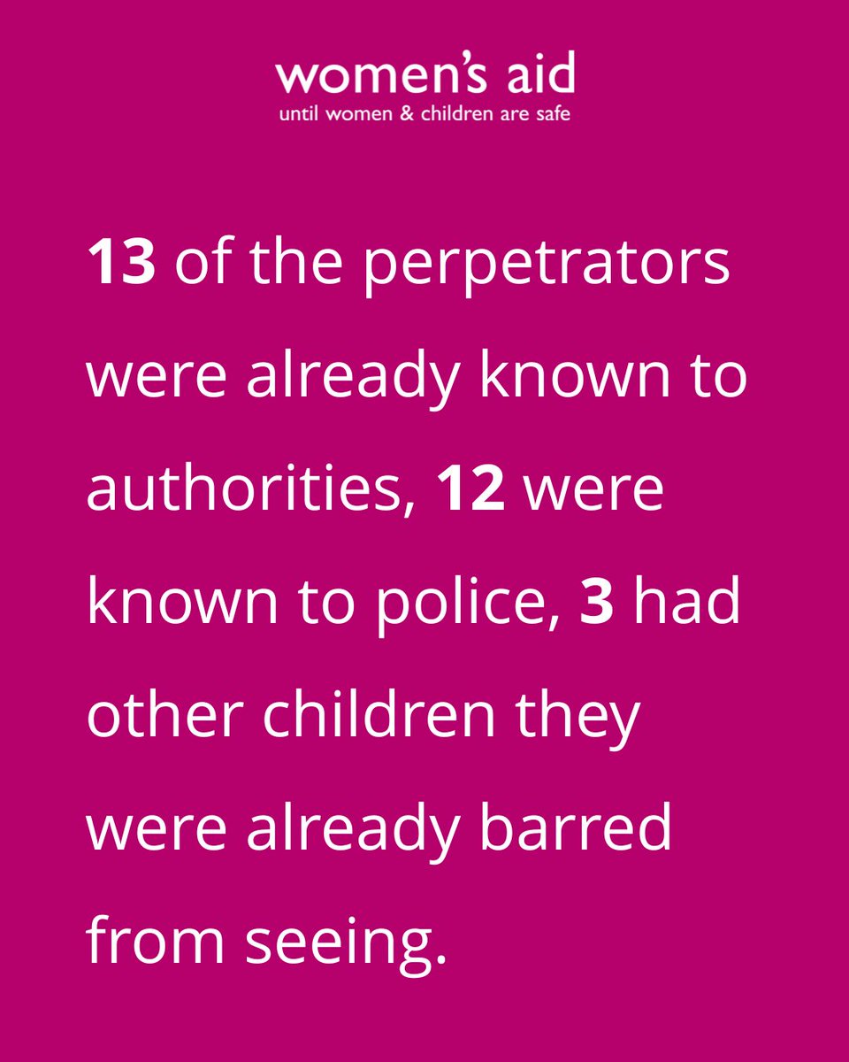 Yet the system still gave them access. Child contact isn’t always safe. Sometimes it’s fatal. How many more must die before child contact is treated as a safeguarding issue?

Read our full findings: womensaid.org.uk/wp-content/upl…
