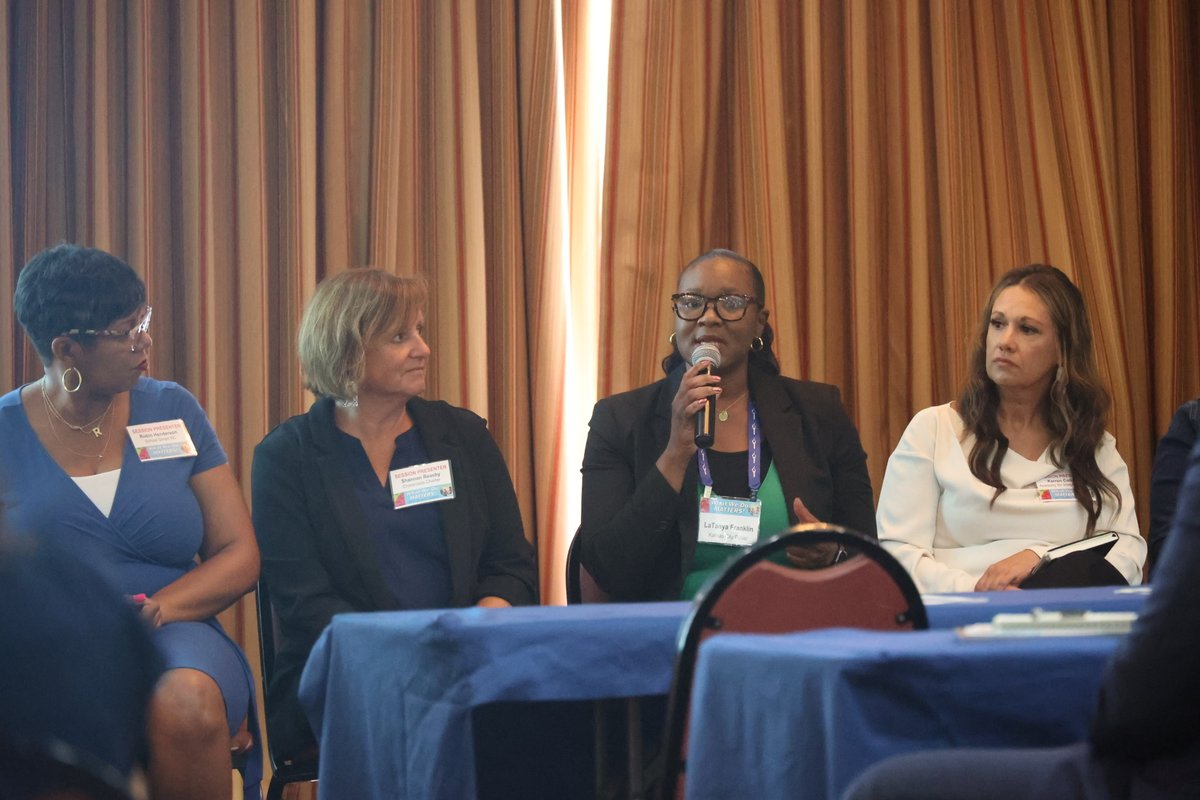 MOEducation's tweet image. Participants during this #MoEd25 session got a front seat to all of the work involved in creating a system-wide literacy movement grounded in community. They heard from the main players responsible for the @kcpublicschools literacy program.