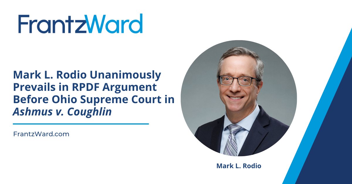 Congratulations to Mark Rodio on obtaining a unanimous decision before the Ohio Supreme Court in Ashmus v. Coughlin, which raised questions about a seller’s duty to disclose property conditions such as a sewer located in a publicly recorded sewer easement. hubs.la/Q03z6K_t0