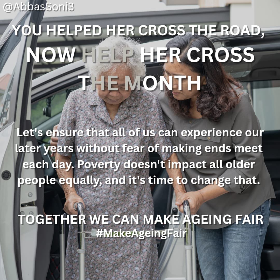 AbbasSoni3's tweet photo. Entry 1 - @OneMinuteBriefs
Create posters that encourage people to speak up for the almost two million older people in financial hardship. #MakeAgeingFair
@IndependentAge https://t.co/UBShzsBibj