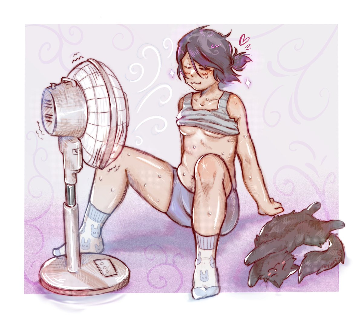 rinny_pie's tweet image. It&apos;s hot today

#ClinicalTrialgame #ClinicalTrialFanart