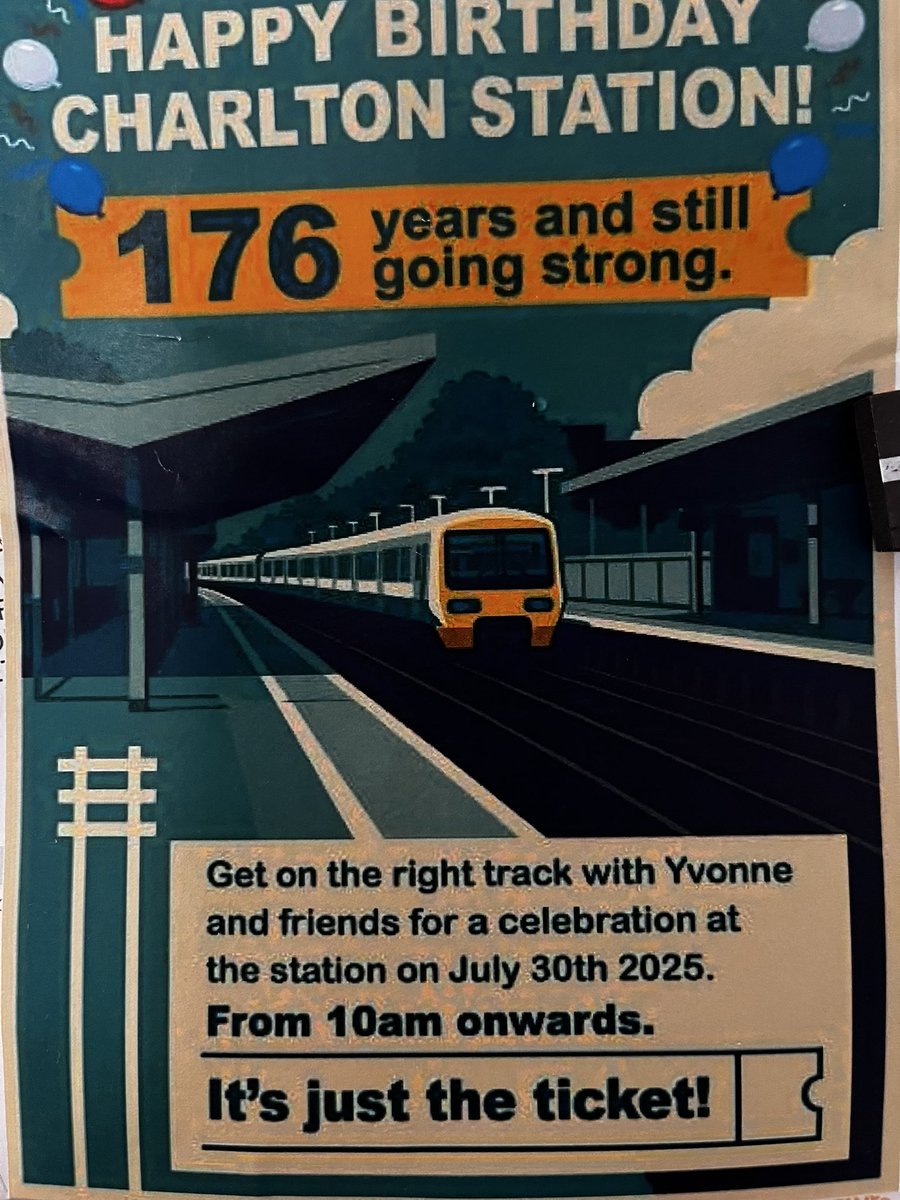 Celebration of Charlton Station’s 176 years on Wednesday 30th July!   #se7 #charlton #trains