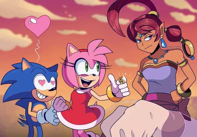 Tikal &amp; Amy Rose probably