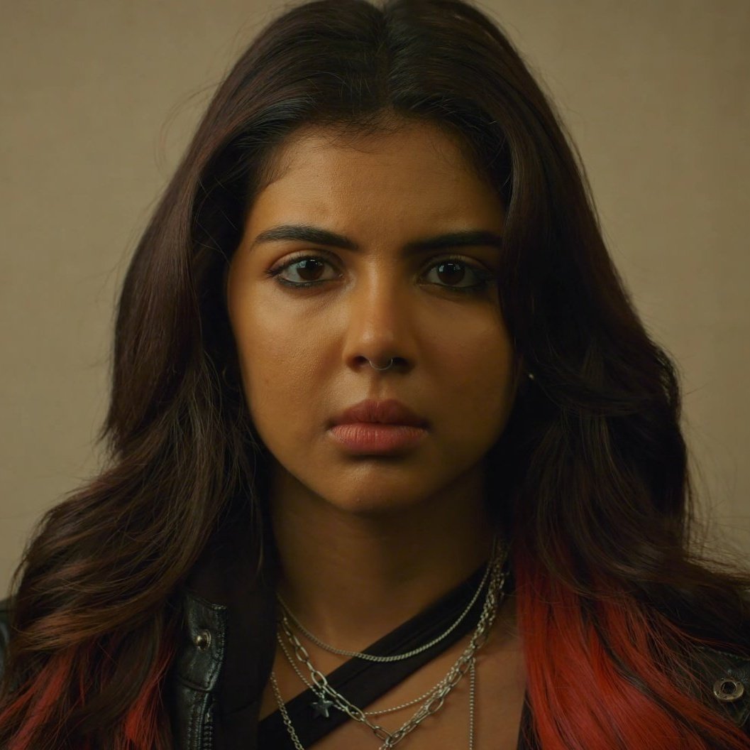 Kalyani Priyadarshan face close-up photo, natural beauty, glowing skin