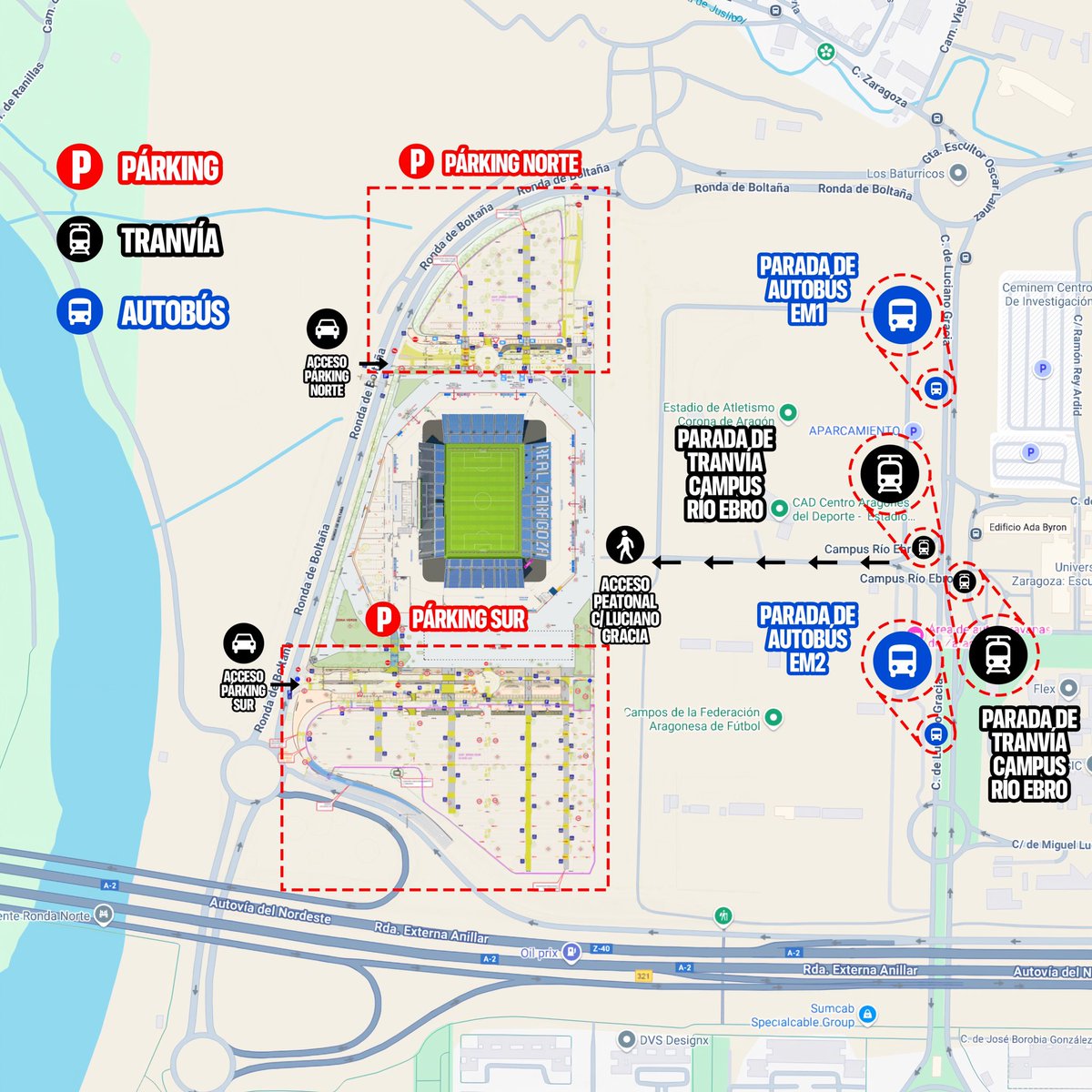 RealZaragoza's tweet image. 🏟️ℹ️ Operativa y recomendaciones para el Real Zaragoza-CD Mirandés de este miércoles en Ibercaja Estadio 

🎟️ Los abonados zaragocistas podrán acceder a este amistoso tanto con su carnet físico como con el abono digital

🔗 realzaragoza.com/noticias/opera…