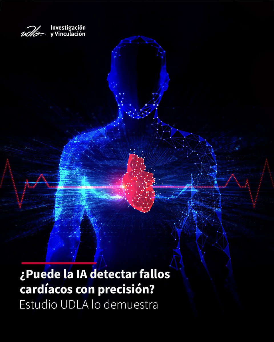 Investigación y Vinculación UDLA (@udla_investiga) on Twitter photo Un estudio liderado por la <a href="/UDLAEcuador/">UDLA Ecuador</a> demuestra que el algoritmo Random Forest es el más eficaz para detectar insuficiencia cardíaca (92% de precisión, AUC 0.97). Un gran avance para el diagnóstico médico con IA.
🔗 mdpi.com/2075-1729/15/3…
#UDLAinvestiga #IAenSalud Un estudio liderado por la <a href="/UDLAEcuador/">UDLA Ecuador</a> demuestra que el algoritmo Random Forest es el más eficaz para detectar insuficiencia cardíaca (92% de precisión, AUC 0.97). Un gran avance para el diagnóstico médico con IA.
🔗 mdpi.com/2075-1729/15/3…
#UDLAinvestiga #IAenSalud