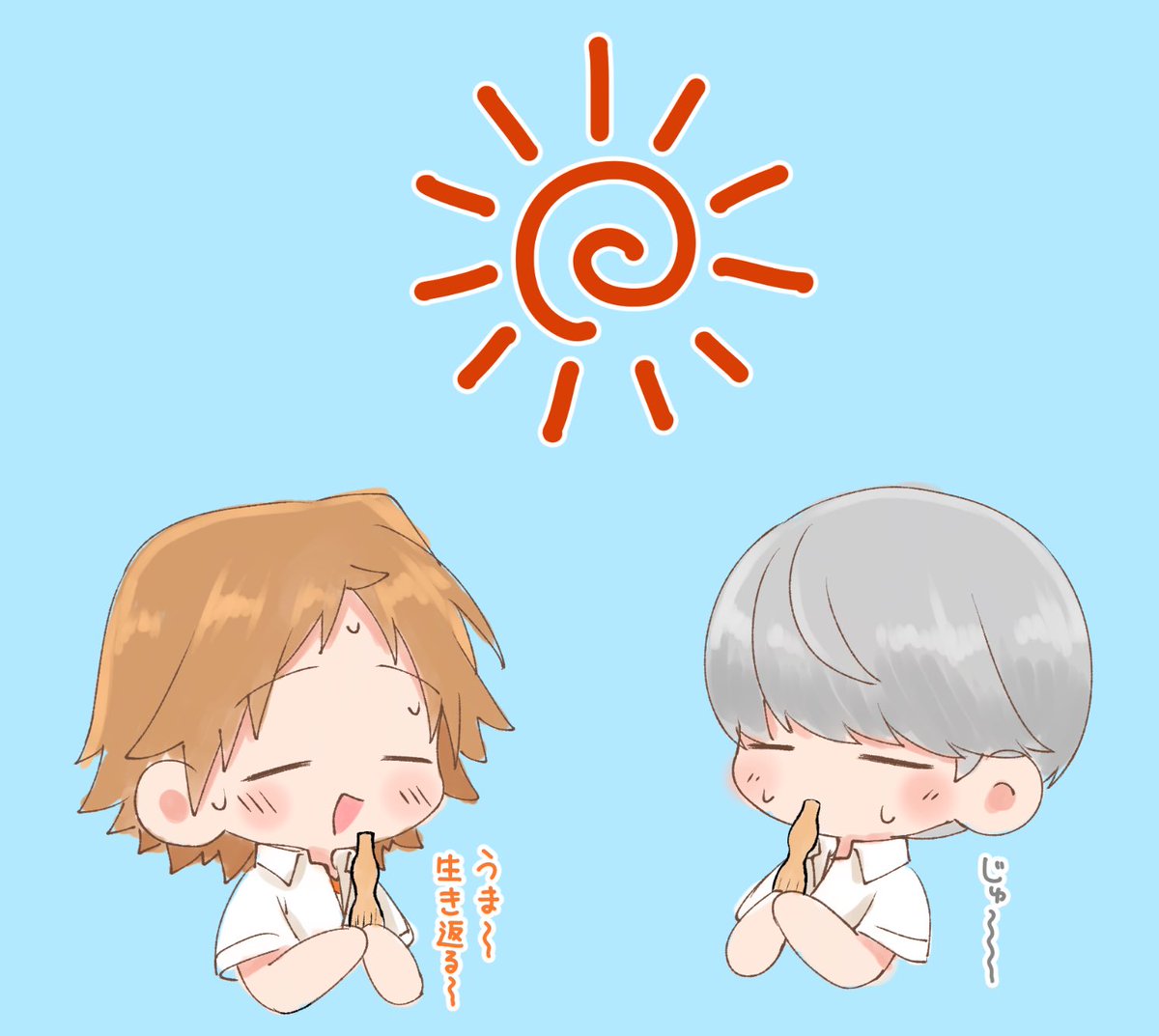 ebak_k3's tweet image. パ〇コを分け合う花主の落書き