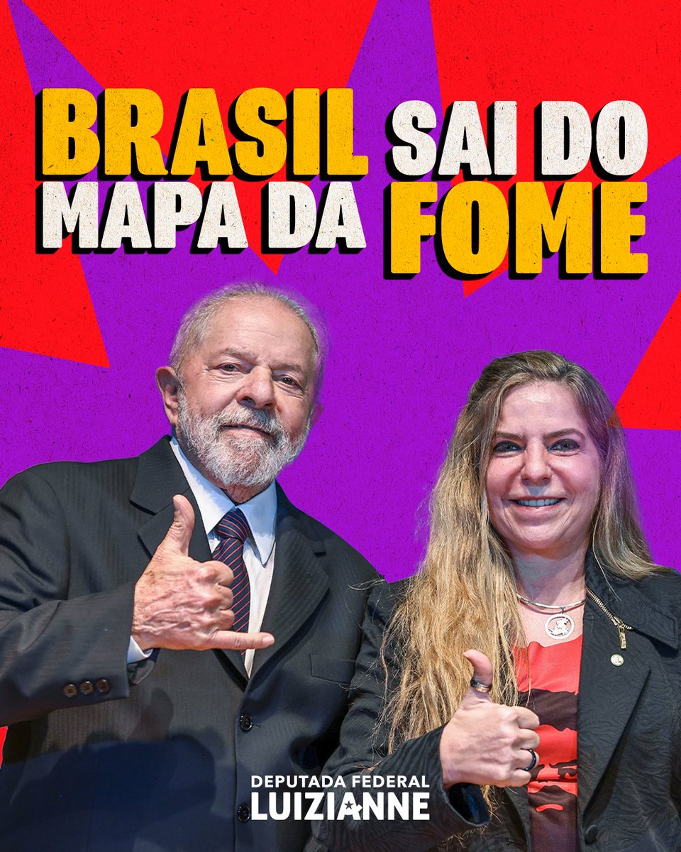 🇧🇷 É oficial: o Brasil saiu do Mapa da Fome!
📍 O anúncio foi feito nesta segunda (28/07), durante a 2ª Cúpula de Sistemas Alimentares da ONU, na Etiópia.

✨ Uma conquista histórica do governo Lula, alcançada em tempo recorde, com políticas públicas e compromisso com o povo.