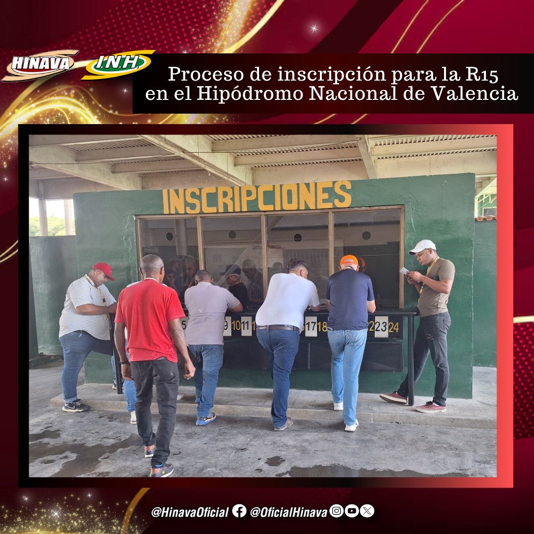 ¡Seguimos comprometidos con el deporte  hípico nacional ! 

Este lunes 28 de julio se realizó el proceso de inscripción en el Hipódromo Nacional de Valencia para la R15.

¡Vive la emoción de jugar y ganar ! 

#Hipismo