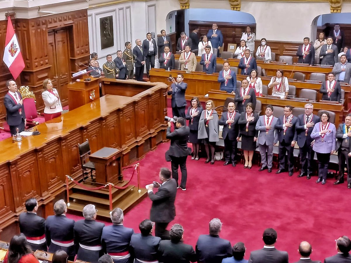 FiscaliaPeru's tweet image. 🇵🇪 #FiscalíaEsTransparencia | Desde el Congreso de la República, la Fiscal de la Nación, Delia Espinoza Valenzuela, participa en la ceremonia del Mensaje a la Nación, junto a los titulares de los poderes del Estado.