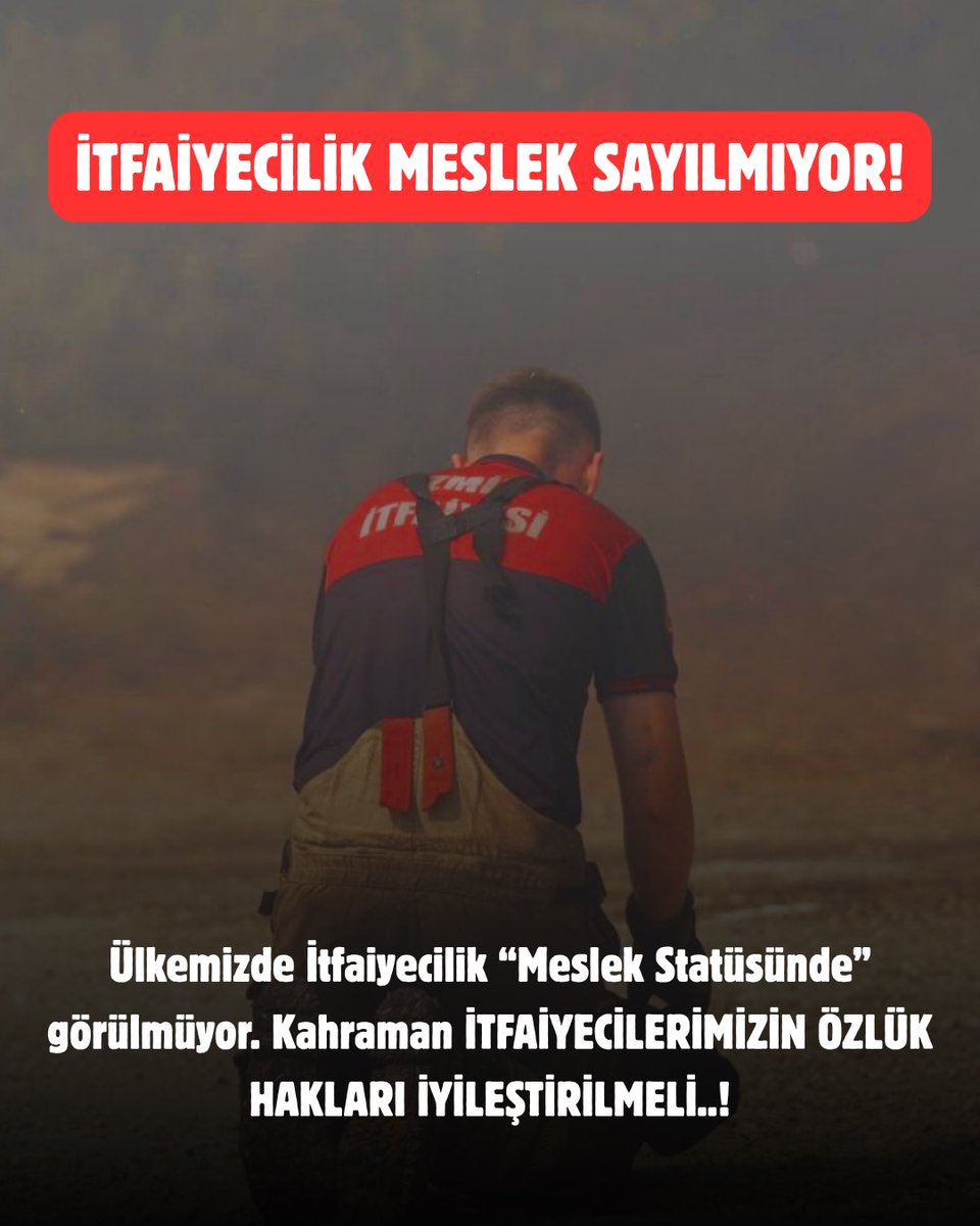 İtfaiyecilik meslek sayılmıyor.. Diyoruz ki #destekolunmeslekolalım