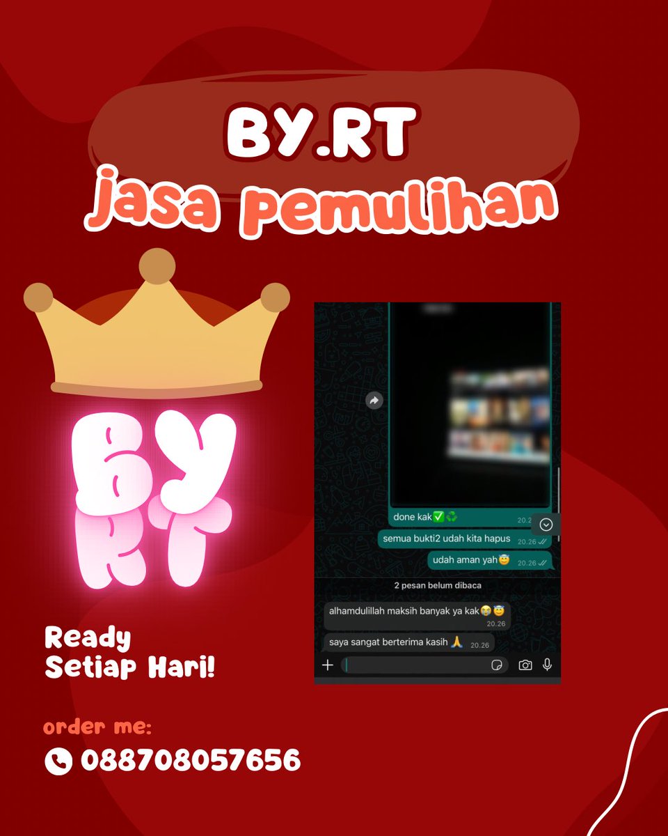 05. By RT 
Jasa pemulihan akun dan penghapusan akun 
Amanah~real~proses cepat