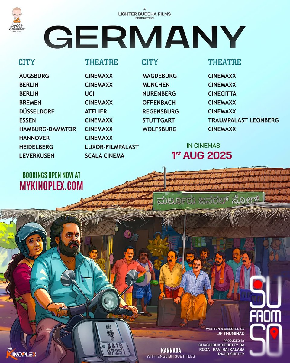 MNVGowda's tweet image. #SuFromSo is getting a wider release in Germany. Thank you @agowdab @mykinoplex