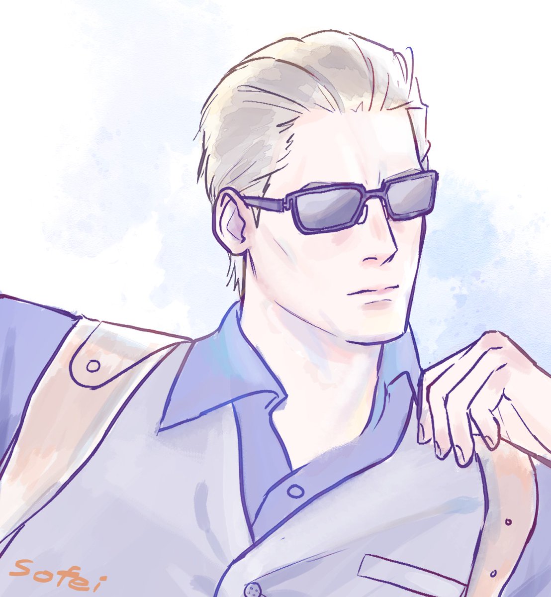 SofeiArt's tweet image. watercolor style Weasker

#deadbydaylight #ResidentEvil #AlbertWesker