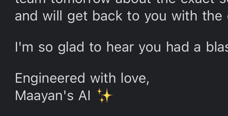 yadinsoffer's tweet image. For SMBs AI isn’t just reducing workload. Maayan’s AI is dealing with support tickets in seconds that she previously wouldn’t even bother answering. Better experience for the customer = more clients = more revenue