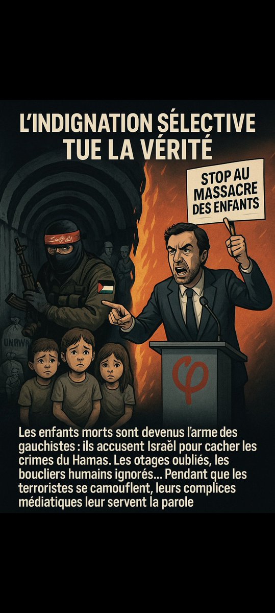 JEANBANVILLE1's tweet image. Ce qui est scandaleux ce sont vos fake news !
Ras le bol de vos histoires à dormir debout !
Vu ce que subissent les 49 otages, en comparaison vos mythomanes  sont dans un 5 étoiles !
Quant aux ordures du hamaSS ils n'ont que ce qu'ils méritent !