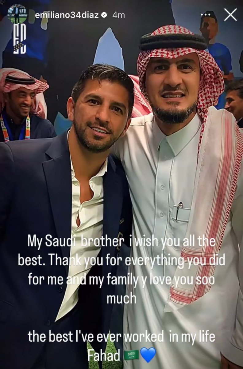 سهم (@1smi_) on Twitter photo 🚨🚨🚨🚨عاجل / إيميليانو دياز لـ فهد المفرج :
— أخي السعودي أتمنى لك كل التوفيق
— شكرًا على كل ما فعلته من أجلي ومن أجل عائلتي
— أحبك كثيرًا
— أنت الأفضل الذي عملت معه في حياتي يا فهد 💙
<a href="/hilalstuf/">اخبار الهلال</a> 🚨🚨🚨🚨عاجل / إيميليانو دياز لـ فهد المفرج :
— أخي السعودي أتمنى لك كل التوفيق
— شكرًا على كل ما فعلته من أجلي ومن أجل عائلتي
— أحبك كثيرًا
— أنت الأفضل الذي عملت معه في حياتي يا فهد 💙
<a href="/hilalstuf/">اخبار الهلال</a>