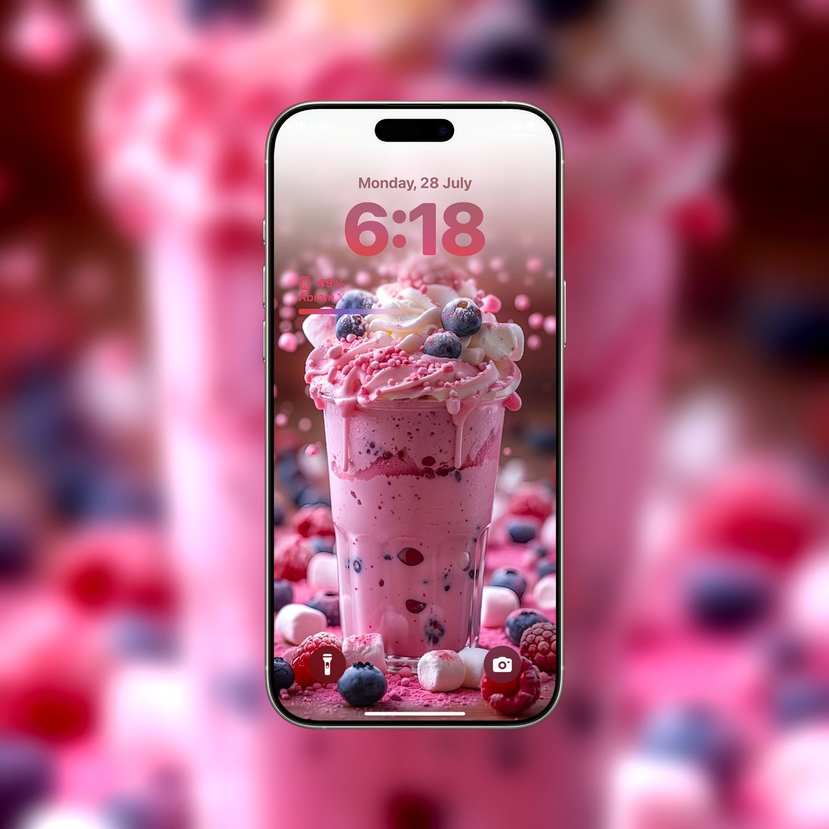 abram_ars's tweet image. Yummy 😋 milkshake lockscreen wallpaper 4k