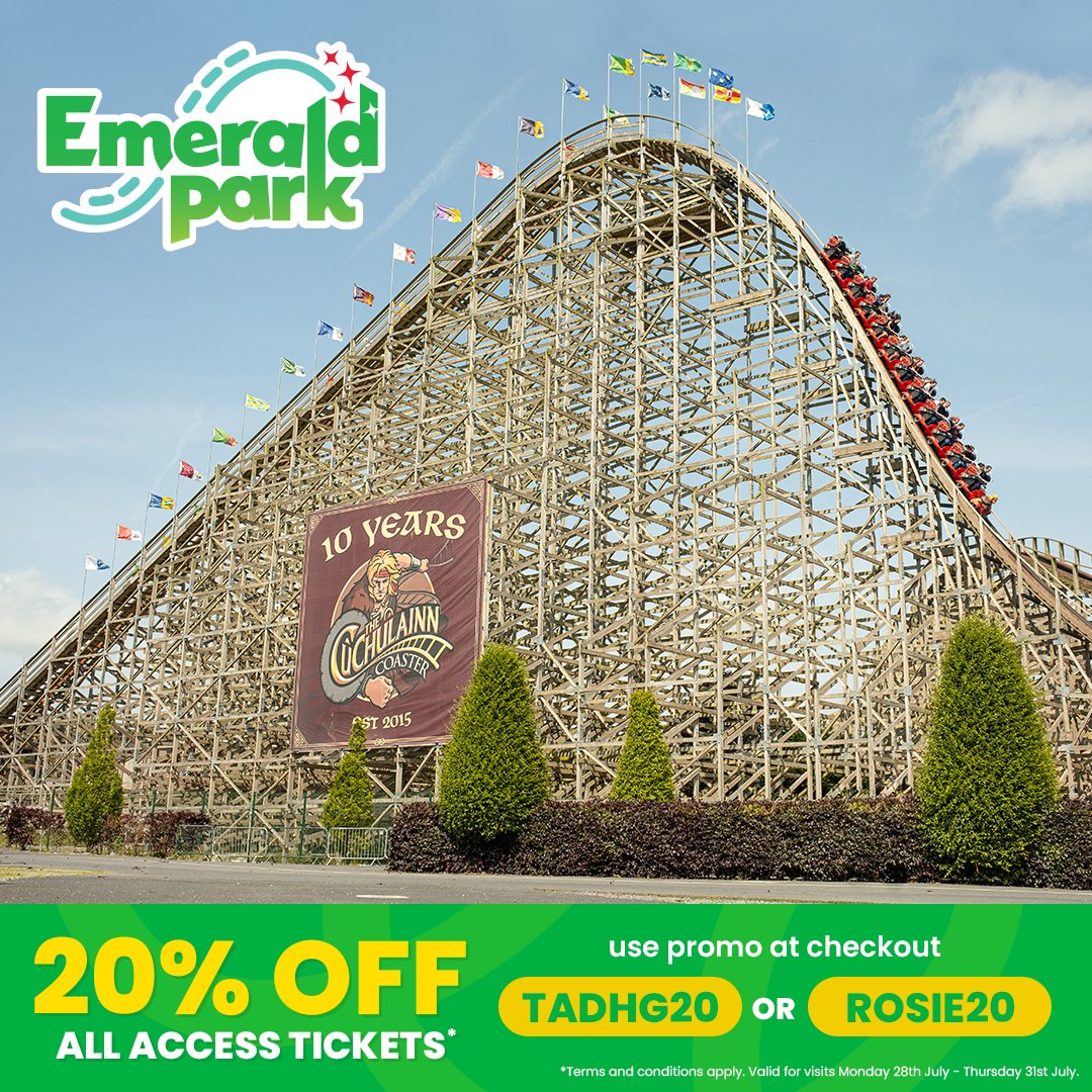 🎢 Incase you missed it!

Grab 20% Off All Access Tickets by using promo code TADHG20 or ROSIE20 at checkout! 🤑

Redeemable until Thursday 31 July! 💚
