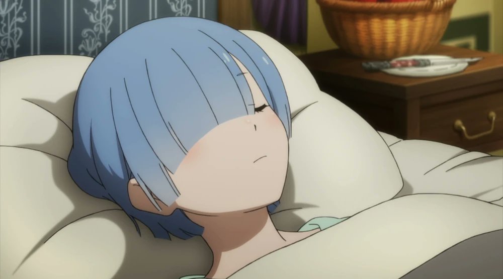 I guess she's just in REM sleep. #rezero