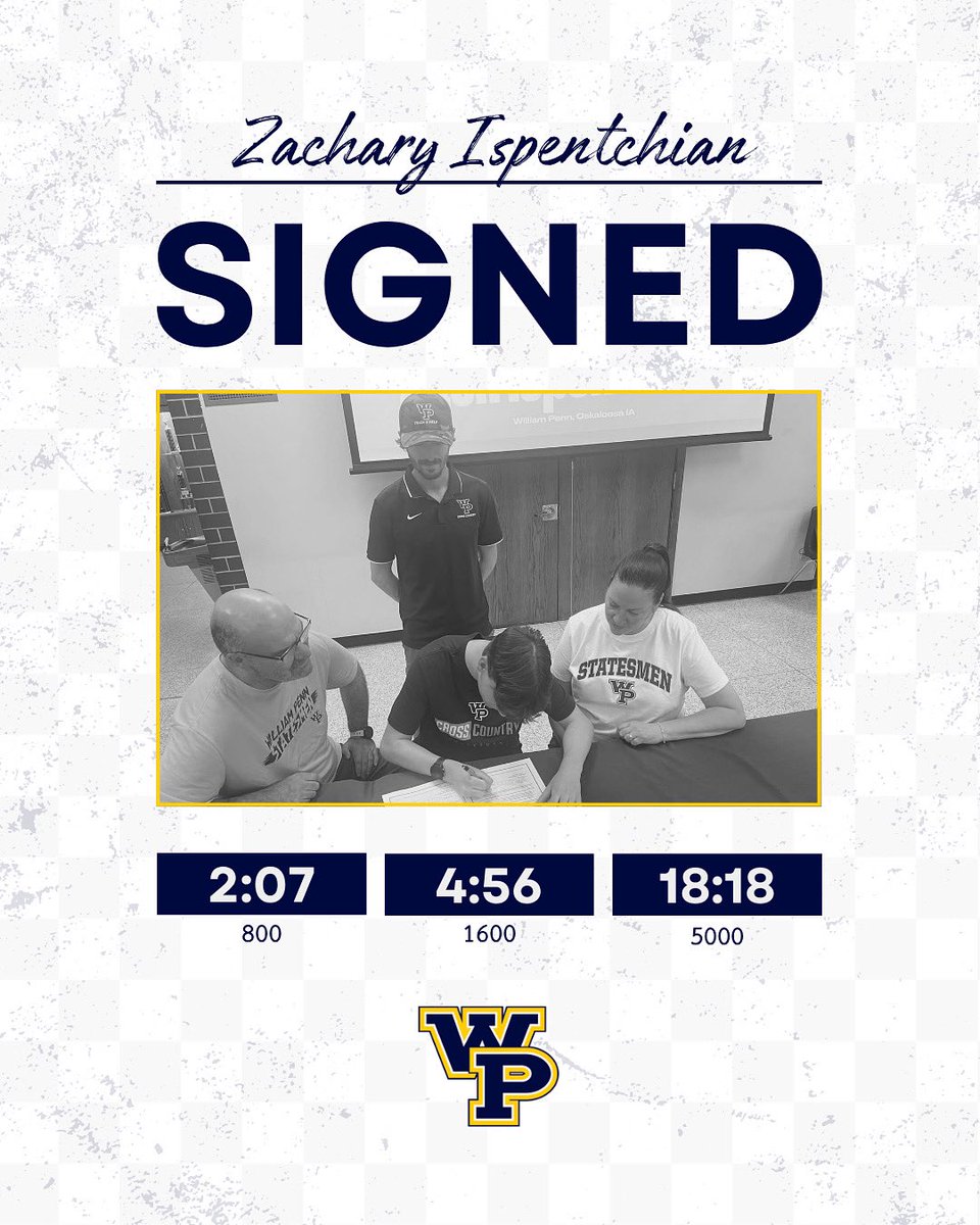 𝐖𝐞𝐥𝐜𝐨𝐦𝐞 𝐭𝐨 𝐭𝐡𝐞 𝐅𝐚𝐦𝐢𝐥𝐲, 𝐙𝐚𝐜𝐡!

Zachary Ispentchian 
CR-Kennedy HS
Distance 

#PENNextUp #WPUXCTFamily