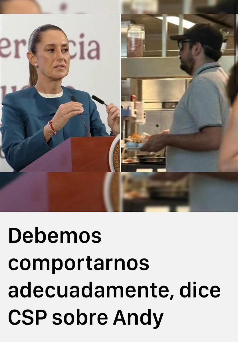 Monstruosa hipocresía de <a href="/Claudiashein/">Claudia Sheinbaum Pardo</a> 

Ella tiene y mantiene a Andy como rey, encubre sus delitos para pagar a su jefe la herencia de poder.

Claudia y Andy son cómplices de la barbarie.

Será la primera tarea cuando volvamos a fundar a la República mexicana: irán a la cárcel.