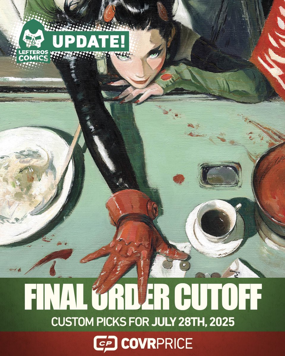 COVRPRICE.COM (@covrprice) on Twitter photo UPDATED WITH FOC PICKS FROM <a href="/LefterosComics/">Lefteros Comics</a>!
This is your LAST CALL for Final Order Cutoff!
With @benjamin_percy <a href="/geoffjohns/">Geoff Johns</a> <a href="/ImageComics/">Image Comics</a> <a href="/JuliusOhta/">Julius Ohta</a> <a href="/NimitMalavia/">Nimit Malavia</a> <a href="/TimeToPanick/">Panick Entertainment LLC</a> @tulalotay <a href="/urbanbarbarian/">Dan Panosian</a> & more!
LINK: covrprice.com/cp-content/202… UPDATED WITH FOC PICKS FROM <a href="/LefterosComics/">Lefteros Comics</a>!
This is your LAST CALL for Final Order Cutoff!
With @benjamin_percy <a href="/geoffjohns/">Geoff Johns</a> <a href="/ImageComics/">Image Comics</a> <a href="/JuliusOhta/">Julius Ohta</a> <a href="/NimitMalavia/">Nimit Malavia</a> <a href="/TimeToPanick/">Panick Entertainment LLC</a> @tulalotay <a href="/urbanbarbarian/">Dan Panosian</a> & more!
LINK: covrprice.com/cp-content/202…