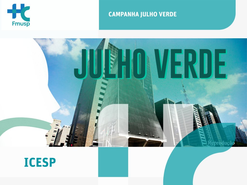 Icesp promove campanha Julho Verde para conscientização sobre o câncer de cabeça e pescoço. A ação ocupou calçadas da Avenida Paulista com presença de médicos, dentistas e membros de equipes multiprofissionais. Saiba mais: x.gd/kUZhM.
