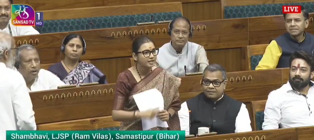 🚨 PRANITI SHINDE : Operation Sindoor was merely a TAMASHA of the Govt in the Media.

SHAMBHAVI CHOUDHARY (From Chirag Paswan's party)⚡⚡ : There's a young leader in enemy country's parliament (Bhutto) &amp; there's a Young leader in our House.

"Shockingly, Both are asking the same