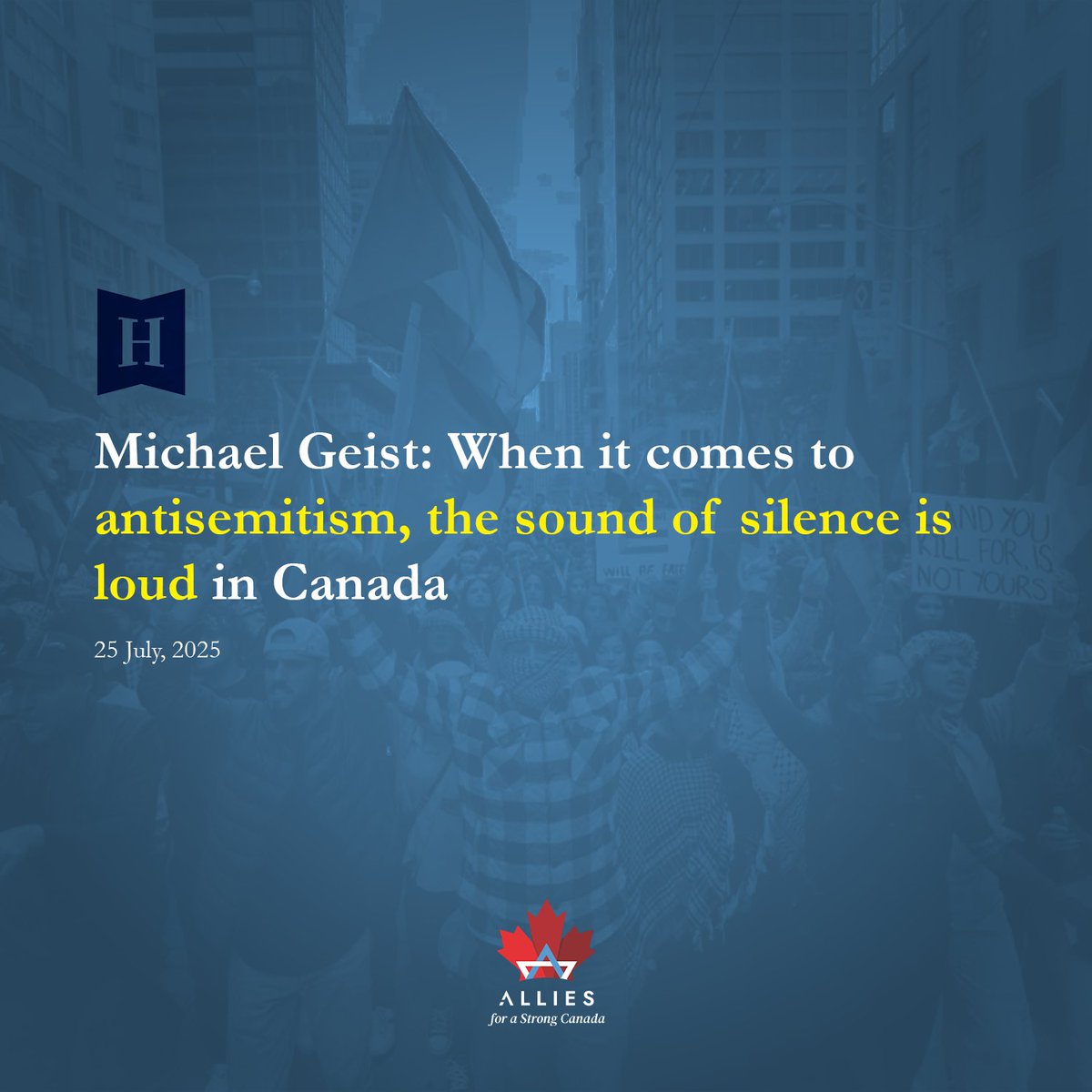 Allies for a Strong Canada (@thealliescanada) on Twitter photo Thank you to <a href="/mgeist/">Michael Geist</a> for pointing out what many have ignored for too long.
There's a serious and ugly Jew-hatred problem going on in Canada right now.
And it needs to stop.
And it only stops when we demand that it does. Thank you to <a href="/mgeist/">Michael Geist</a> for pointing out what many have ignored for too long.
There's a serious and ugly Jew-hatred problem going on in Canada right now.
And it needs to stop.
And it only stops when we demand that it does.