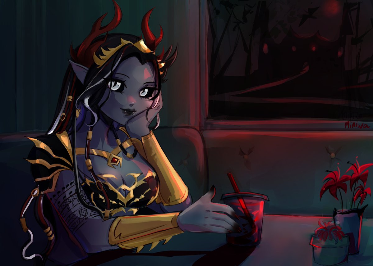 ArtsyMiniwa's tweet image. Cafe YCH !