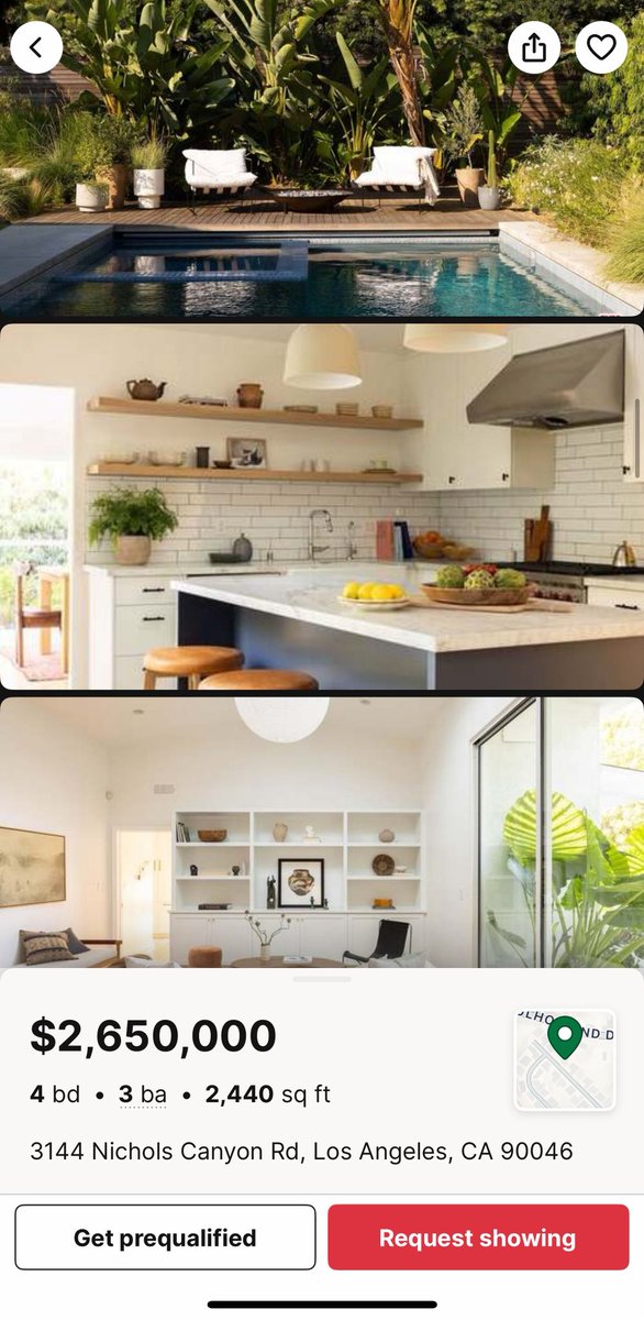 RyanDanz's tweet image. Maybe it’ll burn down one day .. but also maybe it won’t!?
Insanely beautiful and *affordable* tranquil midcentury
Located: Hollywood Hills single-story ranch
2.6M Los Angeles, CA
