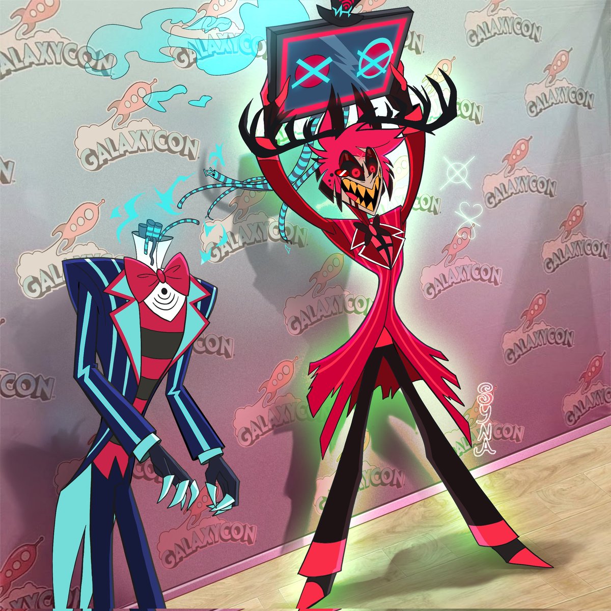 Syna_art's tweet image. I'm afraid Alastor got a little carried away😅😅
#hazbinhotel #hazbinhotelvoiceactors #voiceactors #amirtalai #christianborle #Alastor #AlastorHazbinHotel #vox #VoxHazbinHotel #crazy