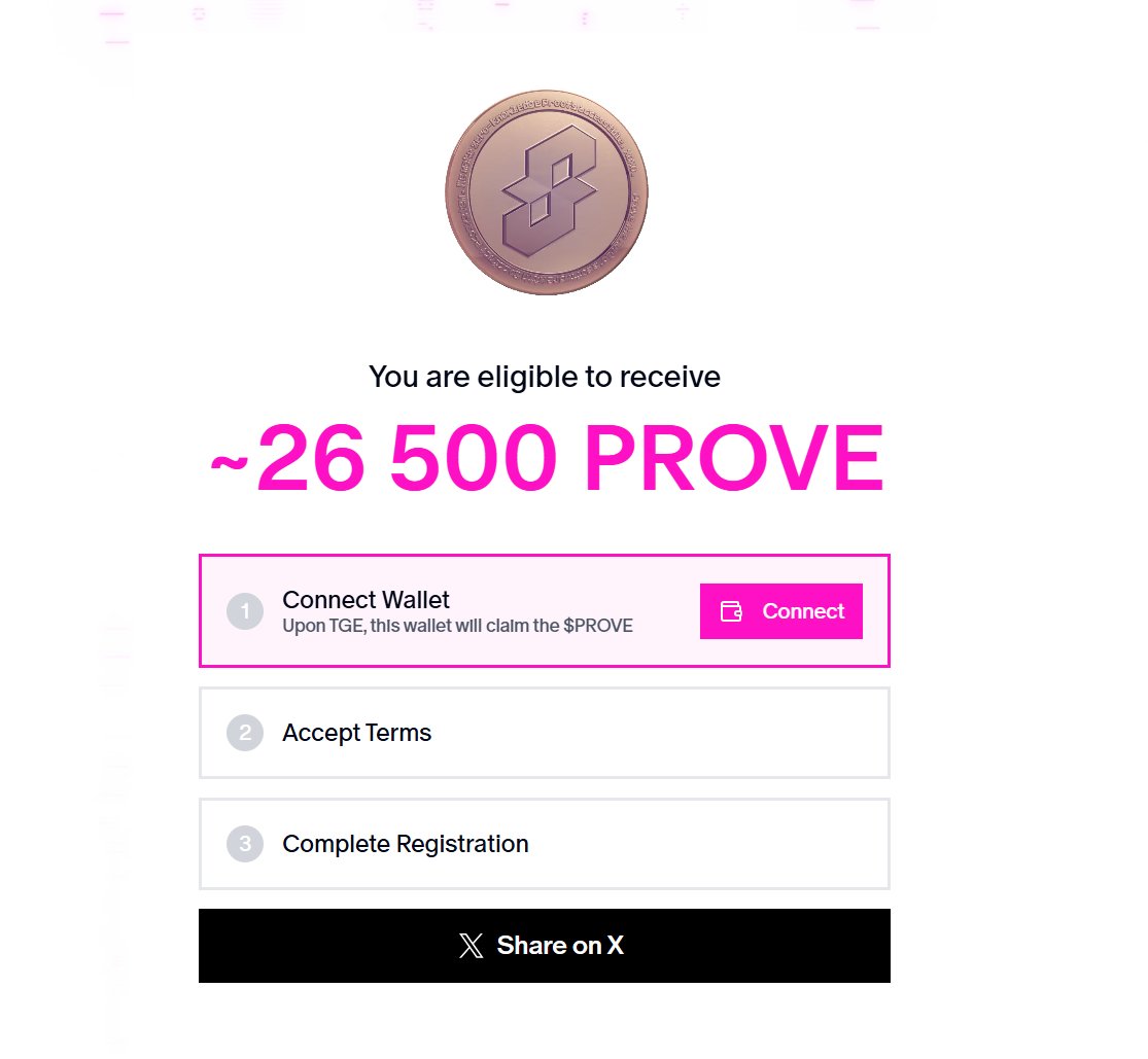 holy gprove

I'm eligible to receive ~26 500 PROVE from the <a href="/SuccinctLabs/">Succinct</a> airdrop!

register.succinct.foundation