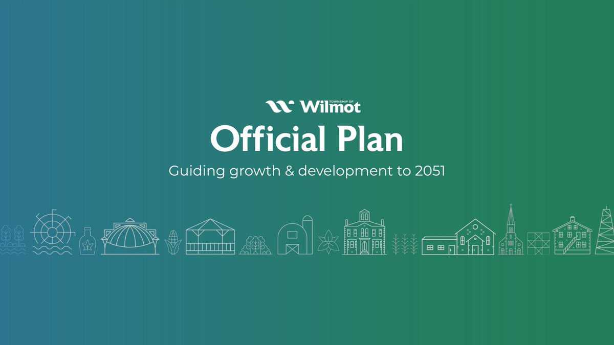 We're drafting a new Official Plan to guide growth and development in #Wilmot to the year 2051.
Visit our Engage page to register for a 15-minute chat with the project team to share your ideas about what should be included in the plan.
🔗engagewr.ca/new-wilmot-off…